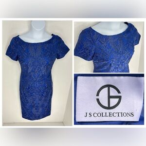 JS Collections Embroidered Lace Sheath Dress Size 8 Cocktail Wedding‎ Career
